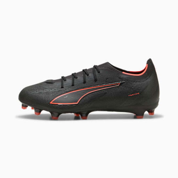 ULTRA 6 PRO FG Unisex Football Boots in Black/Red, Size 11.5, Textile by PUMA Shoes