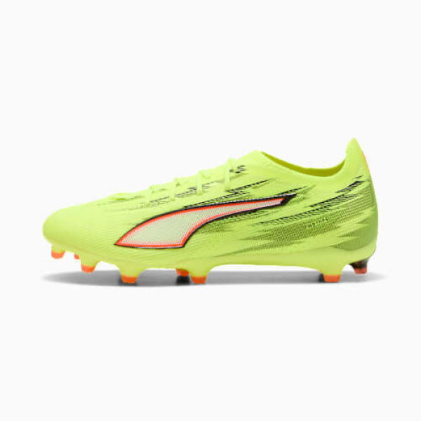 ULTRA 6 PRO FG Unisex Football Boots in Yellow Alert/Black/Glowing Red, Size 7, Textile by PUMA Shoes