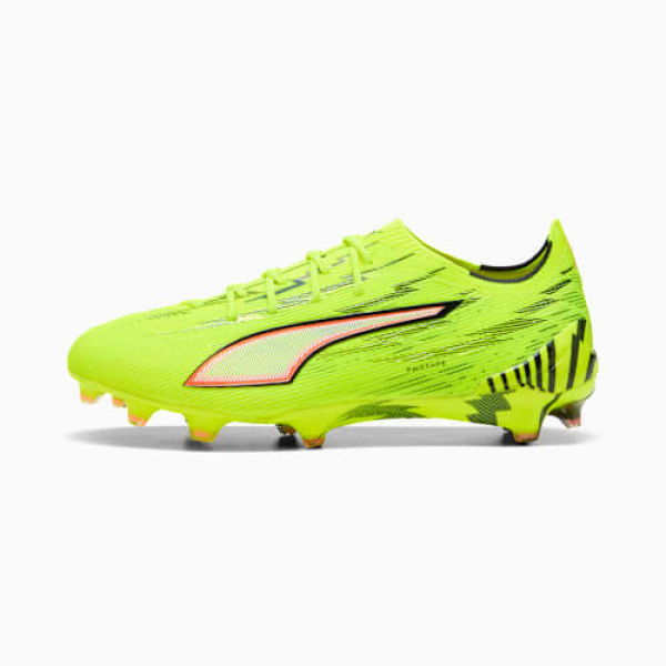ULTRA 6 ULTIMATE FG Football Boots Unisex in Yellow Alert/Black/Glowing Red, Size 8.5, Textile by PUMA Shoes