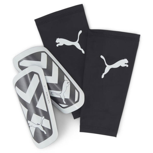 ULTRA Light Sleeve Unisex Football Shin Guards in Black/White, Size XS, Ethylenvinylacetat by PUMA