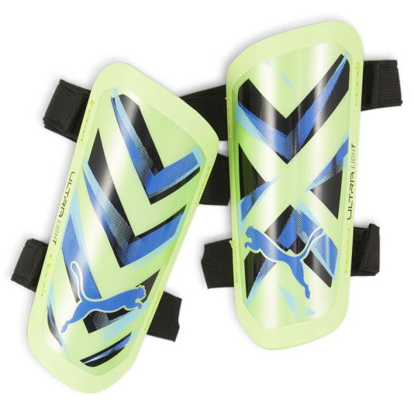 ULTRA Light Strap Football Shin Guards in Fizzy Apple/Bluemazing, Size XS, Ethylenvinylacetat by PUMA