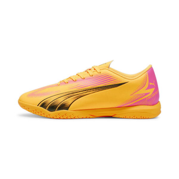 ULTRA PLAY IT Unisex Football Boots in Sun Stream/Black/Sunset Glow, Size 10, Textile by PUMA