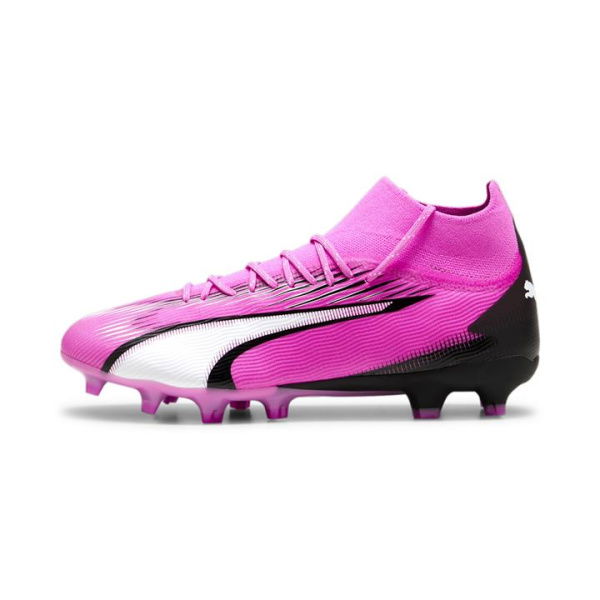 ULTRA PRO FG/AG Men's Football Boots in Poison Pink/White/Black, Size 10, Textile by PUMA Shoes