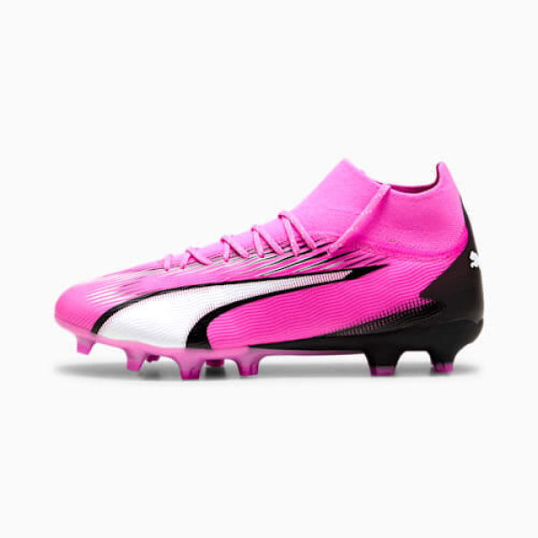 ULTRA PRO FG/AG Men's Football Boots in Poison Pink/White/Black, Size 7.5, Textile by PUMA Shoes