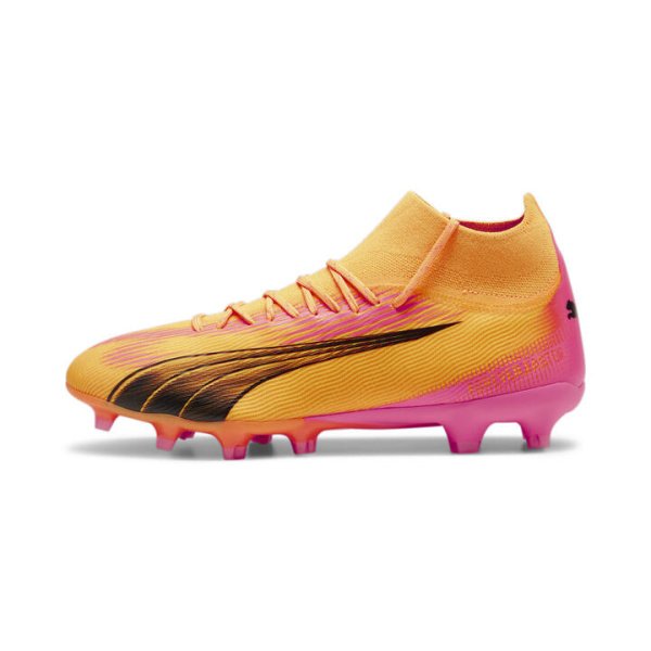 ULTRA PRO FG/AG Men's Football Boots in Sun Stream/Black/Sunset Glow, Size 9, Textile by PUMA Shoes