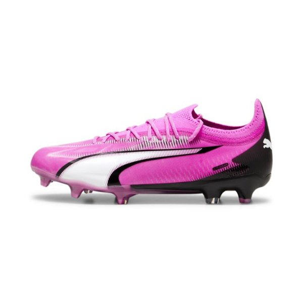 ULTRA ULTIMATE FG/AG Unisex Football Boots in Poison Pink/White/Black, Size 10, Textile by PUMA Shoes