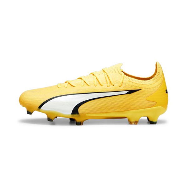 ULTRA ULTIMATE FG/AG Unisex Football Boots in Yellow Blaze/White/Black, Size 11, Textile by PUMA Shoes