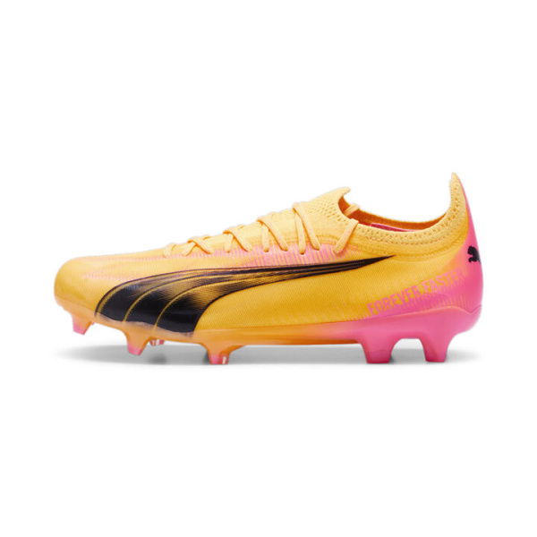 ULTRA ULTIMATE FG/AG Women's Football Boots in Sun Stream/Black/Sunset Glow, Size 10, Textile by PUMA Shoes