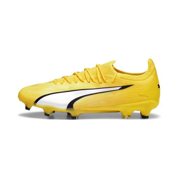 ULTRA ULTIMATE FG/AG Women's Football Boots in Yellow Blaze/White/Black, Size 10.5, Textile by PUMA Shoes