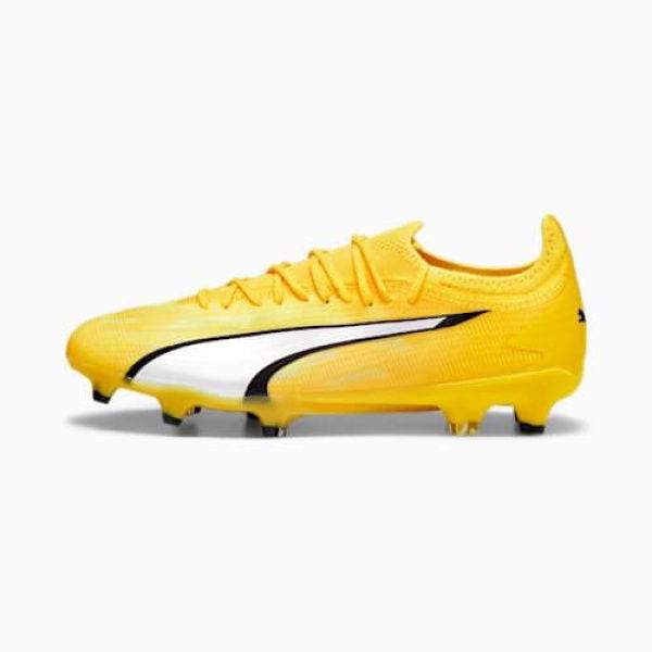ULTRA ULTIMATE FG/AG Women's Football Boots in Yellow Blaze/White/Black, Size 6, Textile by PUMA Shoes