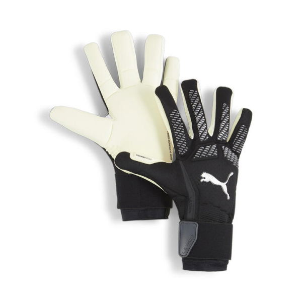 ULTRA ULTIMATE Hybrid Goalkeeper Gloves in Black/Silver, Size 7, Latex by PUMA