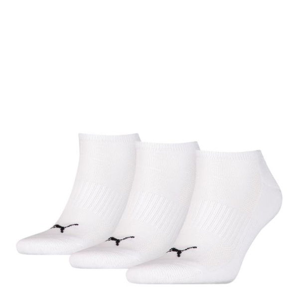 Unisex Cushioned Sneaker Socks 3 pack in White, Size 3.5