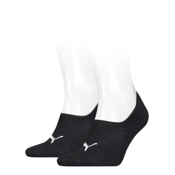 Unisex High-Cut Footie Socks - 2 Pack in Black, Size 10