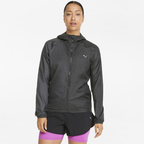 UV RUN FAVOURITE Women's Woven Jacket in Black, Size Large, Polyester by PUMA