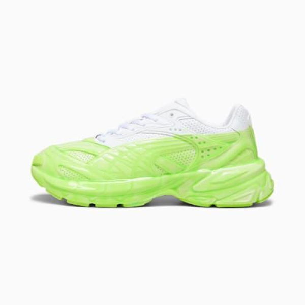 Velophasis Slime Unisex Sneakers in White/Pro Green, Size 4, Synthetic by PUMA Shoes