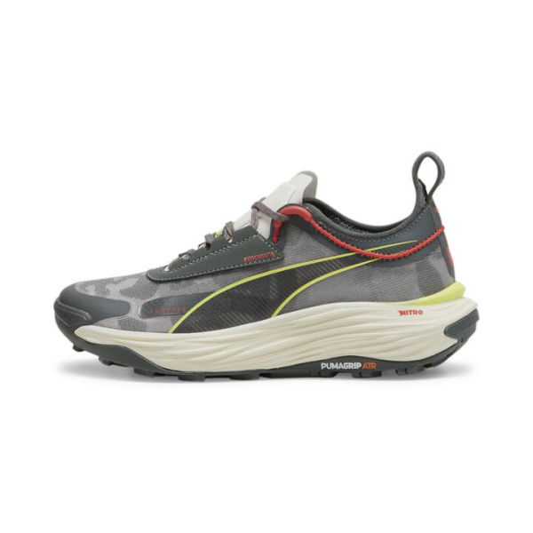 Voyage NITROâ„¢ 3 Women's Trail Running Shoes in Mineral Gray/Active Red/Lime Pow, Size 6 by PUMA Shoes