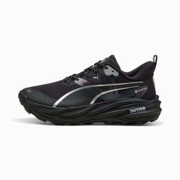 Voyage NITROâ„¢ 4 GTX Trail Running Shoes Men in Black/Silver, Size 8.5 by PUMA Shoes