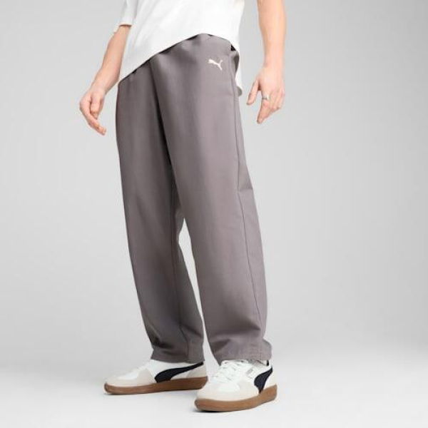 WARDROBE ESS Relaxed Men's Pants in Cast Iron, Size Small, Polyester by PUMA