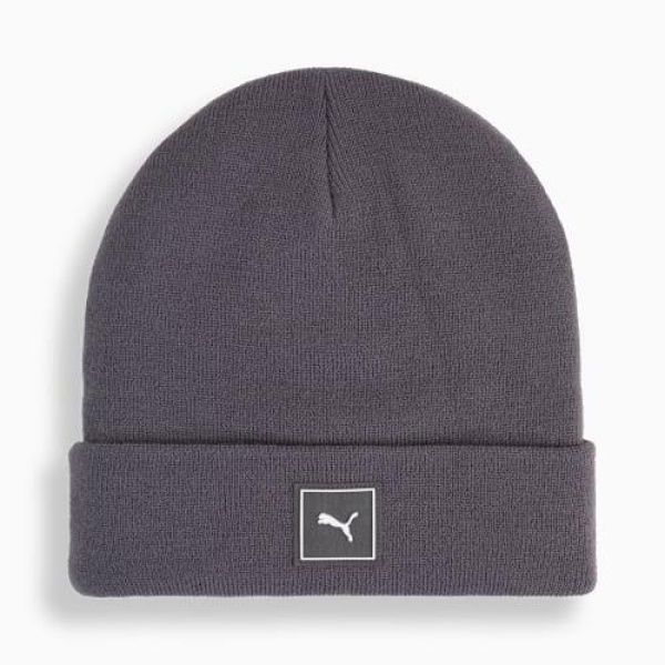 WARDROBE ESSENTIALS High Crown Beanie in Dusky Gray, Acrylic by PUMA