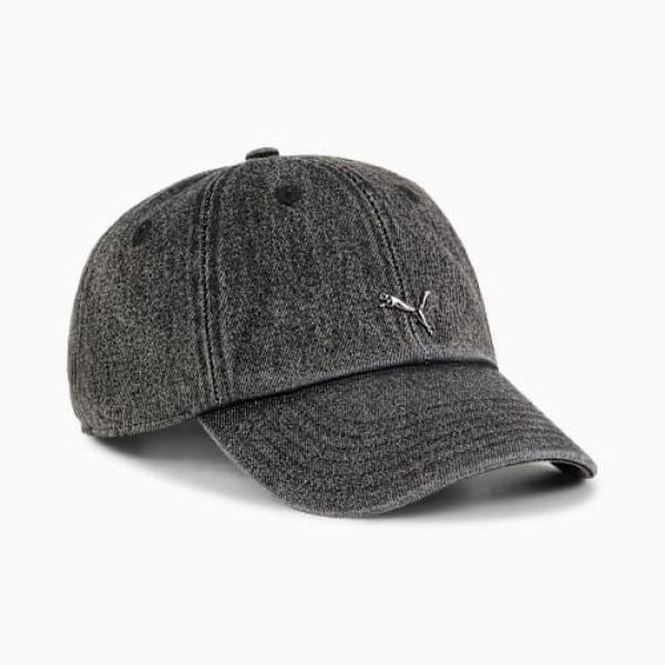 WARDROBE ESSENTIALS Metal Dad Cap in Black, Cotton by PUMA