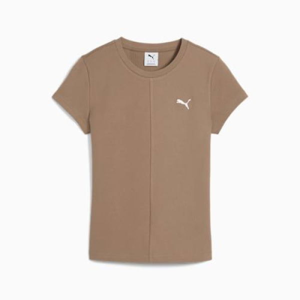 WARDROBE ESSENTIALS Ribbed Slim Women's T