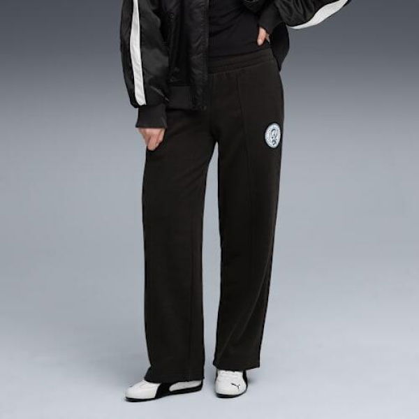 WARDROBE ESSENTIALS Sports Legacy Women's Straight Sweatpants in Black, Size XS, Cotton by PUMA