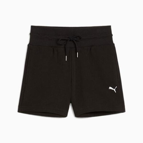 WARDROBE ESSENTIALS Women's 4 Shorts in Black, Size Medium, Cotton by PUMA