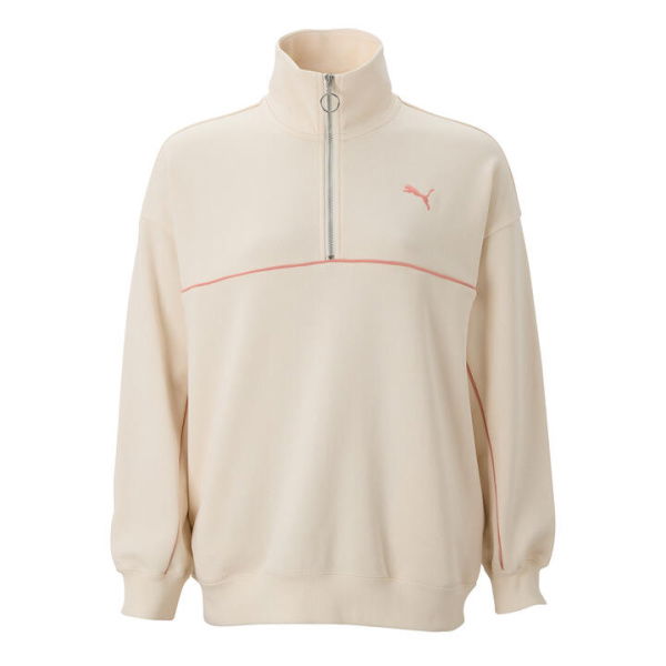 Women's Oversized Quarter Zip Sweat, Size XS by PUMA