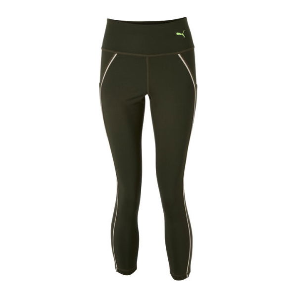 Women's Piping Detail Leggings in Green Moss, Size Small by PUMA