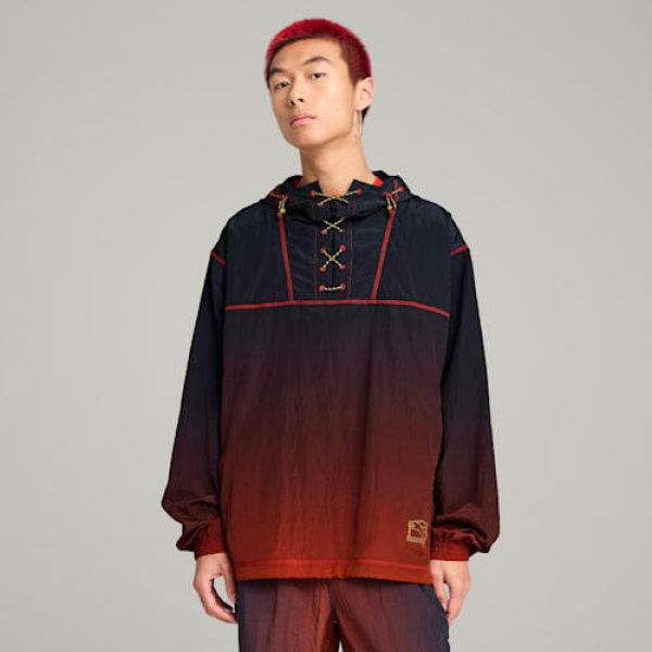 x ARIES Unisex Light Jacket in Mars Red, Size Large, Nylon by PUMA