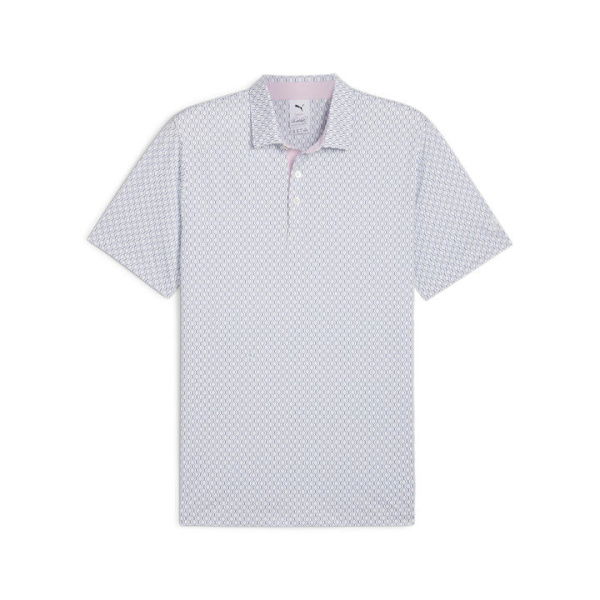 x Arnold Palmer Citrus Men's Polo Top in White Glow/Deep Navy, Size Small, Polyester/Elastane by PUMA