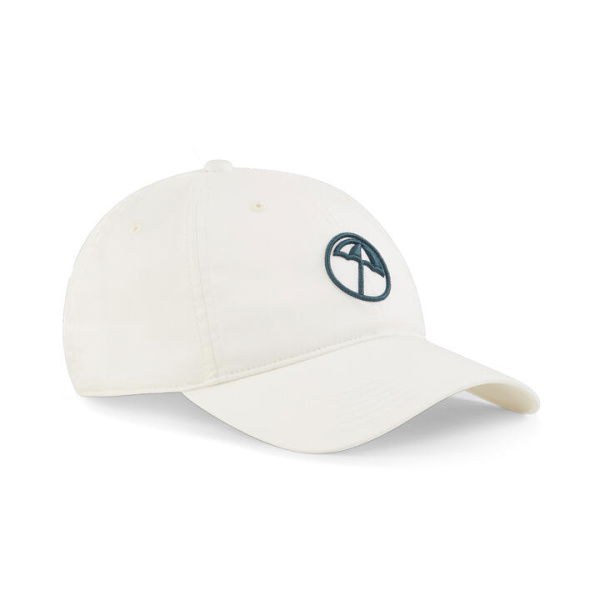 x Arnold Palmer Dad Cap in Warm White/Cold Green, Cotton by PUMA