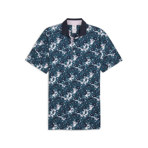 x Arnold Palmer Floral Men's Polo Top in Cold Green, Size 2XL, Polyester/Elastane by PUMA