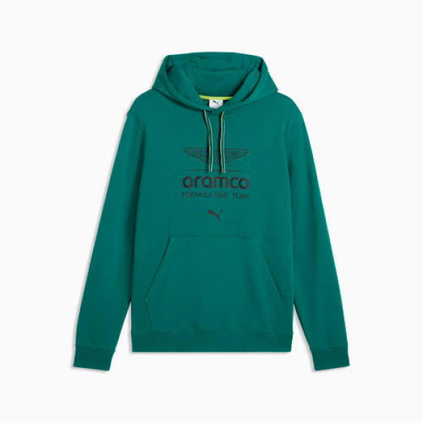 x ASTON MARTIN ARAMCO F1Â® TEAM Men's Essentials Hoodie in Green Lux, Size XL, Cotton by PUMA