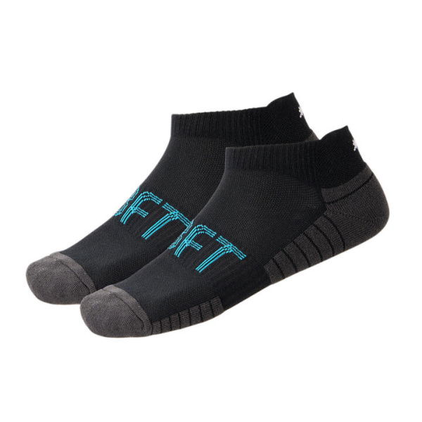 x BFT Sport Unisex Sneaker Socks in Black, Size 3.5