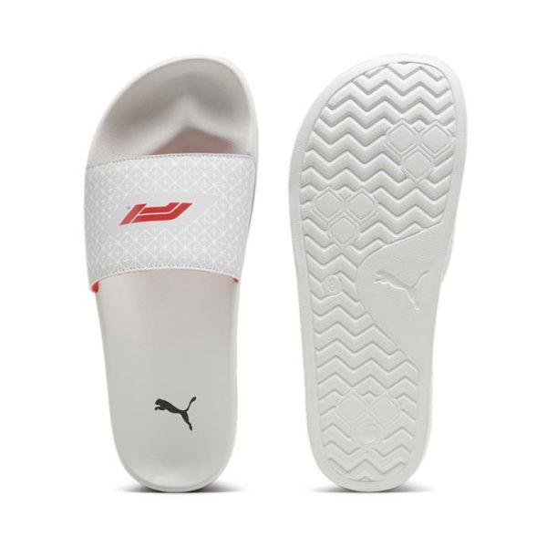 x F1Â® Leadcat 2.0 Unisex Slides in White/Pop Red, Size 12, Synthetic by PUMA