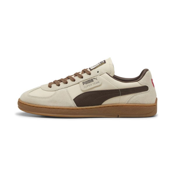 x FC ST. PAULI Super Team Unisex Sneakers in Sugared Almond/Espresso Brown, Size 5.5, Synthetic by PUMA