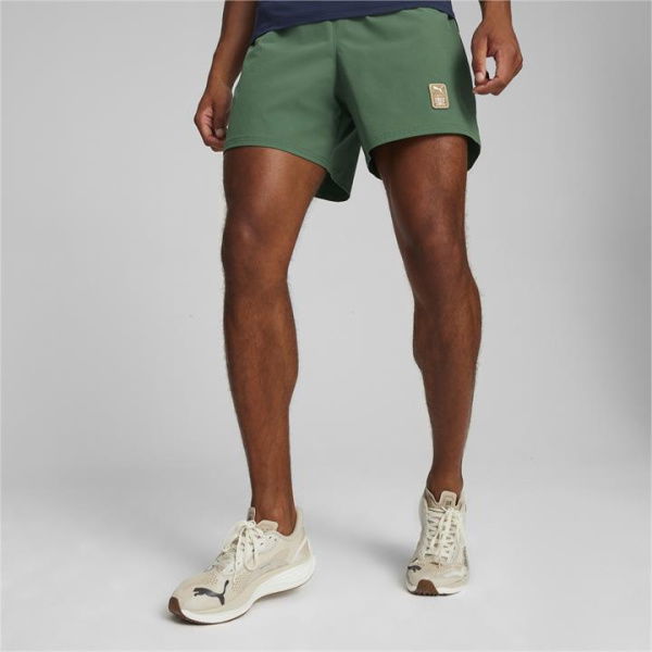 x First Mile Men's Woven Shorts in Vine, Size Medium, Polyester/Elastane by PUMA