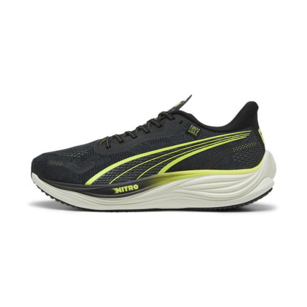 x First Mile Velocity NITROâ„¢ 3 Men's Running Shoes in Black/Mineral Gray/Lime Pow, Size 14 by PUMA Shoes