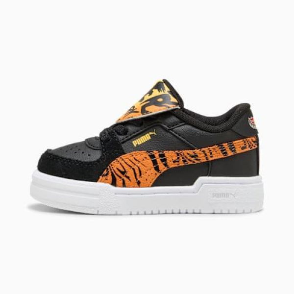 x HOT WHEELSâ„¢ MONSTER TRUCKS CA Pro Sneakers Toddlers in Black/Orange Glo, Size 4, Textile by PUMA Shoes