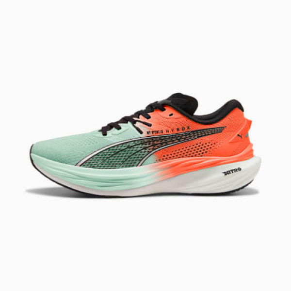 x HYROX Deviate NITROâ„¢ 3 Running Shoes Men in Glowing Red/Mint Melt, Size 11 by PUMA Shoes