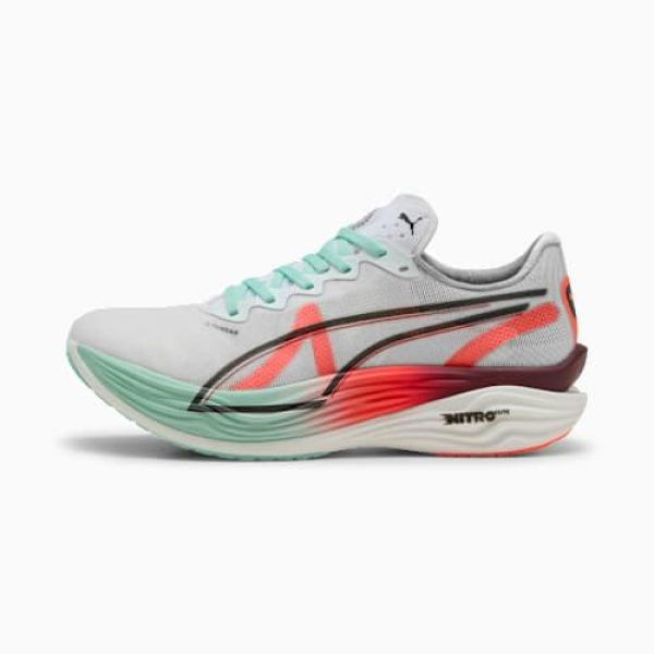 x HYROX Deviate NITROâ„¢Elite 3 Running Shoes Women in White/Glowing Red/Mint Melt, Size 6 by PUMA Shoes