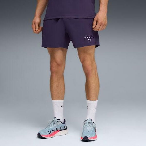 x HYROX DRYELITE 5 Shorts Men in Deep Plum, Size Small, Polyester/Elastane by PUMA