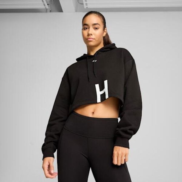 x HYROX Heavyweight Women's Hoodie in Black, Size XS, Cotton/Polyester by PUMA