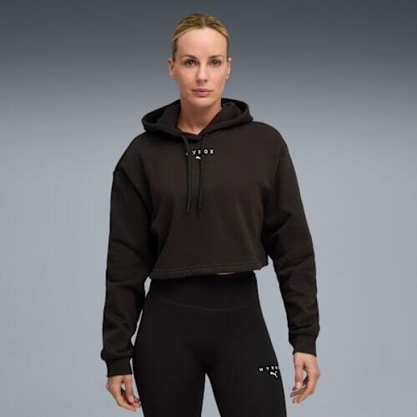 x HYROX Heavyweight Women's Hoodie in Black, Size XS, Cotton/Polyester by PUMA