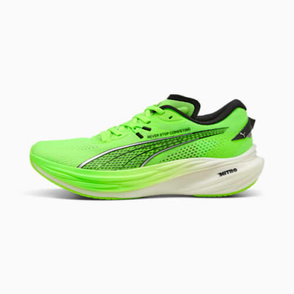 x HYROX Men's Deviate NITROâ„¢ 3 Shoes in Green Glare/Black, Size 9.5, Synthetic by PUMA Shoes