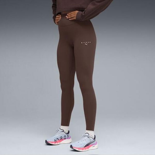 x HYROX SHAPELUXE Women's 7/8 Length Tights in Chocolate Brown, Size Small, Nylon/Elastane by PUMA