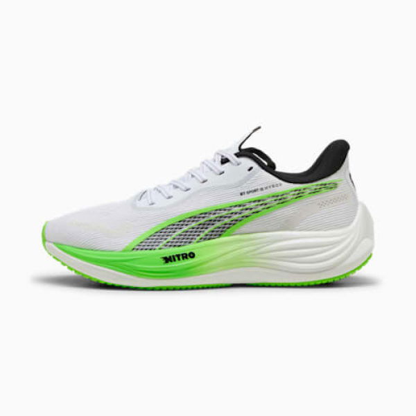 x HYROX Velocity NITROâ„¢ 3 Men's Running Shoes in White/Green Glare, Size 11, Textile by PUMA Shoes