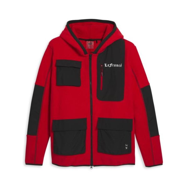 x LaFrancÃ© Men's Sherpa Jacket in For All Time Red/Black, Size 2XL by PUMA