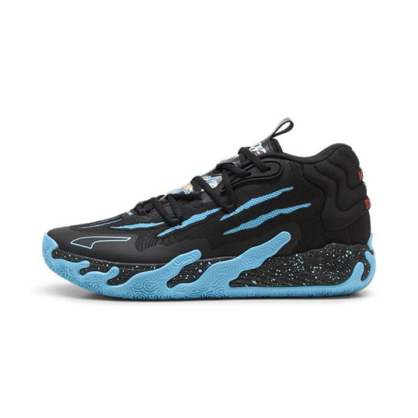 x MELO MB.03 Blue Hive Unisex Basketball Shoes in Black/Bright Aqua, Size 13, Synthetic by PUMA Shoes